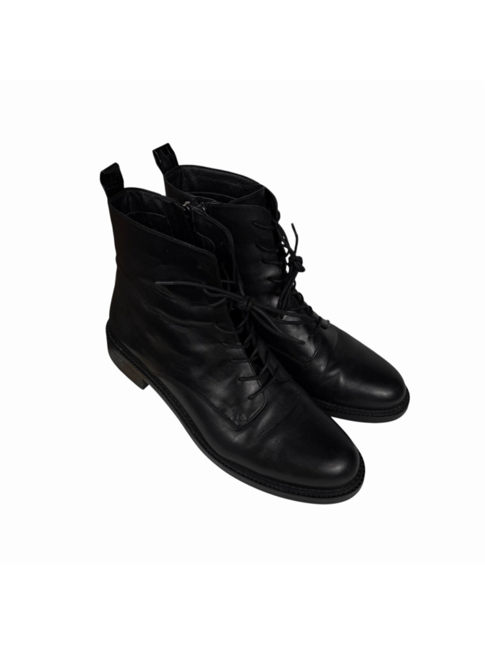 Sam Edelman Nina Black Leather Combat Boots Womens Size 11M - Picture 10 of 11